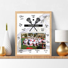 Load image into Gallery viewer, Lacrosse Thank You Digital Download Template Design Lacrosse Team Photo Template Printable Sport Party Celebration Card Gift Idea Lacrosse