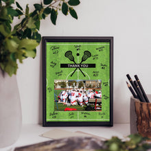 Load image into Gallery viewer, Lacrosse Thank You Digital Download Template Design Lacrosse Team Photo Template Printable Sport Party Celebration Card Gift Idea Lacrosse