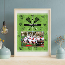 Load image into Gallery viewer, Lacrosse Thank You Digital Download Template Design Lacrosse Team Photo Template Printable Sport Party Celebration Card Gift Idea Lacrosse