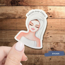 Load image into Gallery viewer, Skincare Vinyl Decal Water Resistant Salon Sticker Face Mask Quote Design Beauty Room Decor Gift Esthetician Favorite Spa Decoration Self