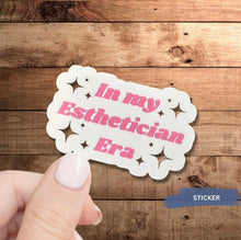 Load image into Gallery viewer, Esthetician Sticker Waterproof Professional Sticker for Salon Decoration Pink Lettering Design Gift for Esthetician Workspace Decal Small