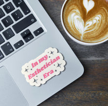 Load image into Gallery viewer, Esthetician Sticker Waterproof Professional Sticker for Salon Decoration Pink Lettering Design Gift for Esthetician Workspace Decal Small