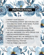 Load image into Gallery viewer, Hockey Thank You Gift Team Photo Frame Design Digital Template Download Now Custom Thank You Gift Hockey Team Appreciation Present Memory