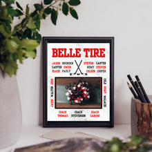 Load image into Gallery viewer, Hockey Thank You Gift Team Photo Frame Design Digital Template Download Now Custom Thank You Gift Hockey Team Appreciation Present Memory