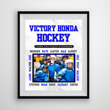 Load image into Gallery viewer, Hockey Thank You Gift Team Photo Frame Design Digital Template Download Now Custom Thank You Gift Hockey Team Appreciation Present Memory