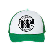 Load image into Gallery viewer, Football Mom Hat Game Day Sport Parent Gift Idea Team Support Headwear Design Foam Front Mesh Cap Casual Wear Field Sideline Bleacher Mom