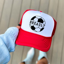 Load image into Gallery viewer, Personalized Soccer Mom Cap Team Gift For Player Custom Design Sport Headwear For Game Day Accessory For Coach Gift Idea For Team Sport Fan