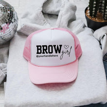 Load image into Gallery viewer, Brow Artist Baseball Cap Custom Design Instagram Handle Personalized Gift For Professional Beauty Business Branded Merchandise Fashion Hat
