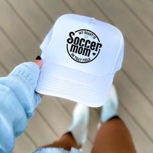 Load image into Gallery viewer, Soccer Mom Hat Game Day Sport Parent Gift Idea Team Support Headwear Design Foam Front Mesh Cap Casual Wear Field Sideline Bleacher Mom