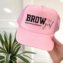 Load image into Gallery viewer, Brow Artist Baseball Cap Custom Design Instagram Handle Personalized Gift For Professional Beauty Business Branded Merchandise Fashion Hat