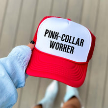 Load image into Gallery viewer, Pink Collar Worker Empowerment Hat Statement Design Curved Brim Fashion Piece Beauty Professional Style Accessory Workplace Wear Career Gift