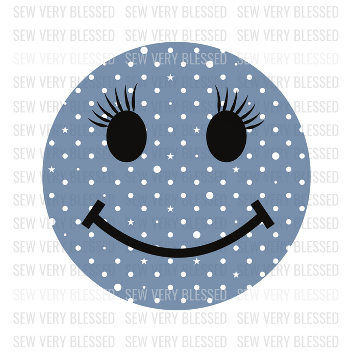 Blue Smiley Face PNG