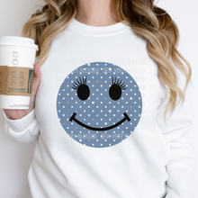 Load image into Gallery viewer, Blue Smiley Face PNG