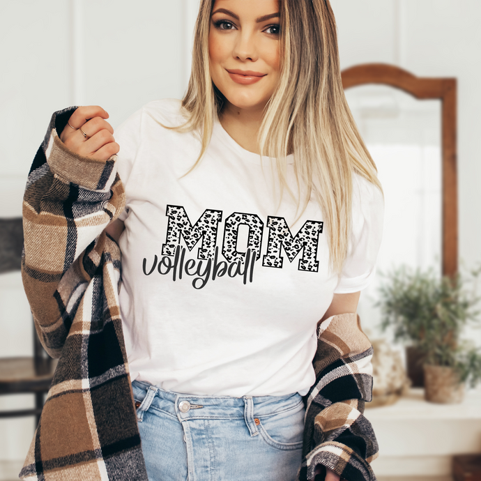Volleyball Mom - leopard