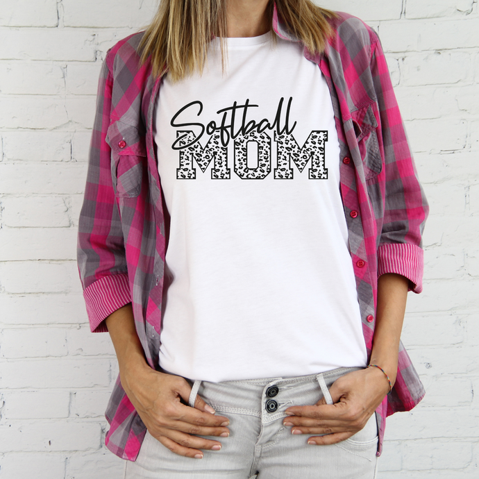 Softball Mom - leopard