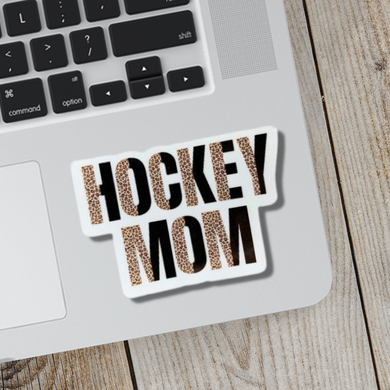 Hockey Mom Black Leopard Sticker