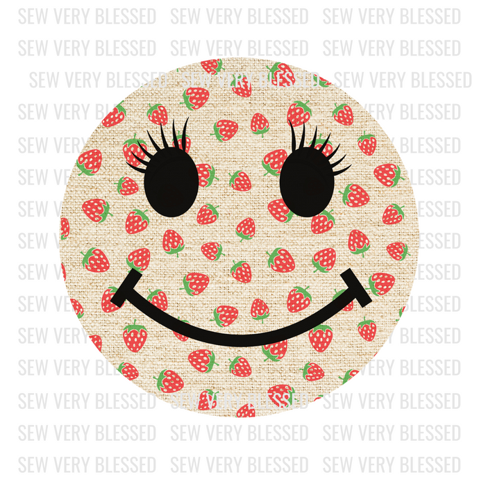 Smiley Face PNG Strawberry