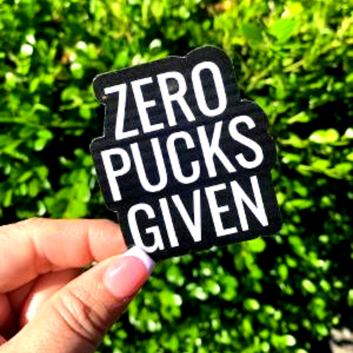 Zero Pucks Given Sticker